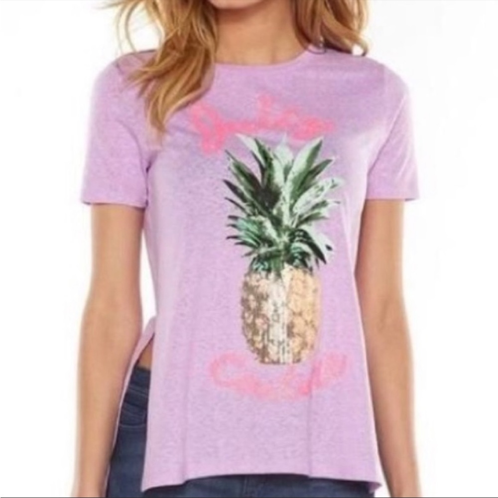 Juicy Couture Purple Pineapple Hi-Lo Tee